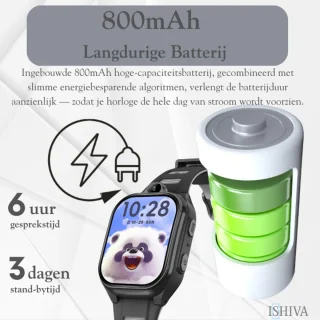 ISHIVA® PRO 4G Kinder Smartwatch Zwart