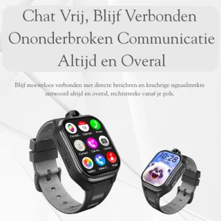 ISHIVA® PRO 4G Kinder Smartwatch Zwart