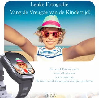ISHIVA® PRO 4G Kinder Smartwatch Zwart