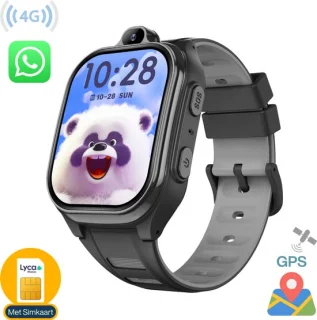 ISHIVA® PRO 4G Kinder Smartwatch Zwart