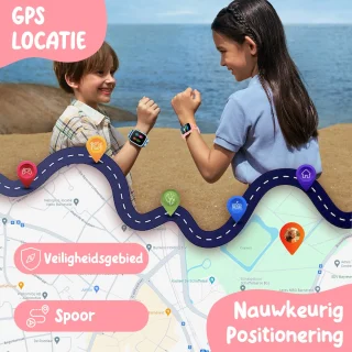 ISHIVA® Smartwatch Kinderen GPS Horloge Roze
