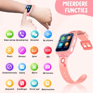 ISHIVA® Smartwatch Kinderen GPS Horloge Roze