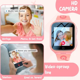 ISHIVA® Smartwatch Kinderen GPS Horloge Roze