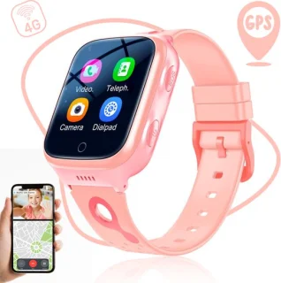 ISHIVA® Smartwatch Kinderen GPS Horloge Roze