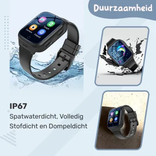 ISHIVA® Smartwatch Kinderen GPS Tracker Zwart
