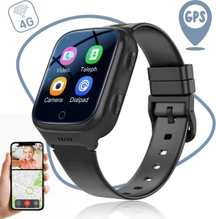 ISHIVA® Smartwatch Kinderen GPS Tracker Zwart