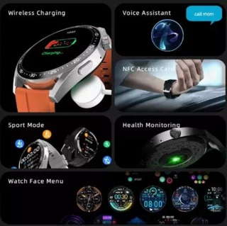 JIVAVO Smartwatch HD Grijs Zilver