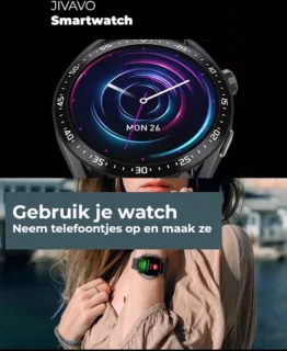 JIVAVO Smartwatch HD Grijs Zilver