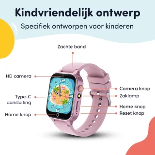 Keebies Smartwatch Kinderen 5-12 Jaar Roze