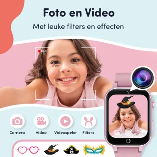 Keebies Smartwatch Kinderen 5-12 Jaar Roze