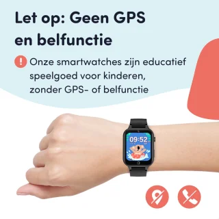 Keebies Smartwatch Kinderhorloge 5-12 jaar Zwart