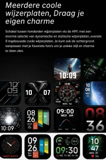 kh50 Smartwatch Oranje voor Dames en Heren