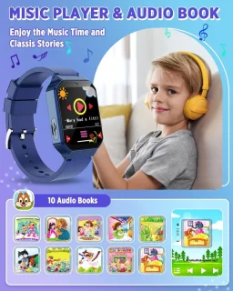 Kiddowz Smartwatch Kinderhorloge Donkerblauw 5-12 jaar