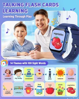 Kiddowz Smartwatch Kinderhorloge Donkerblauw 5-12 jaar