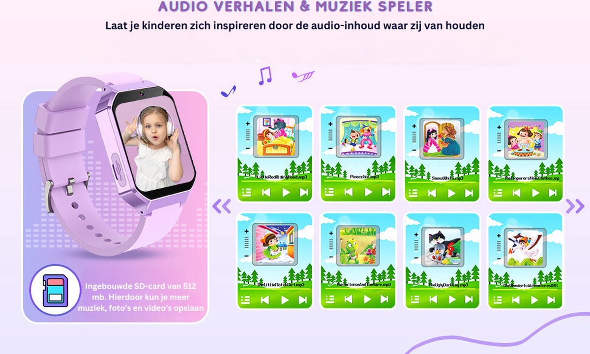 Kiddowz Smartwatch Kinderhorloge Pink v1