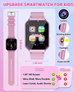 Kiddowz Smartwatch V2 Paars Kinderhorloge 5-12 jaar