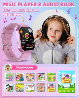 Kiddowz Smartwatch V2 Paars Kinderhorloge 5-12 jaar