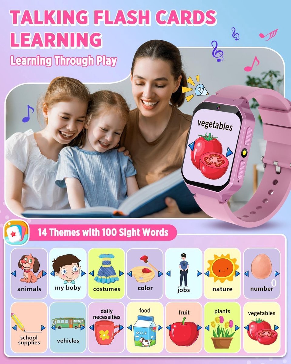 Kiddowz Smartwatch V2 Paars Kinderhorloge 5-12 jaar