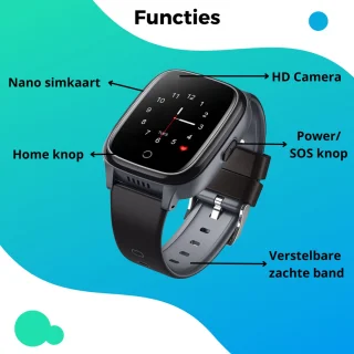Kinder Smartwatch Zwart met GPS en Simkaart