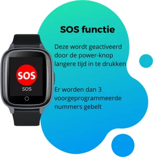 Kinder Smartwatch Zwart met GPS en Simkaart