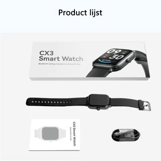 KINSI CX3 Smartwatch Sporthorloge IP68 Android iPhone