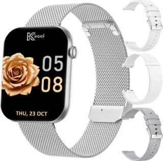 Kiraal Aura AMOLED Smartwatch voor dames – zilver/wit review