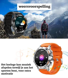 Kiraal Breeze Smartwatch Zwart voor Android & iOS