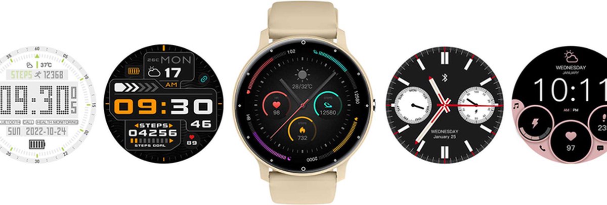 Kiraal Fit 10 Smartwatch Crème