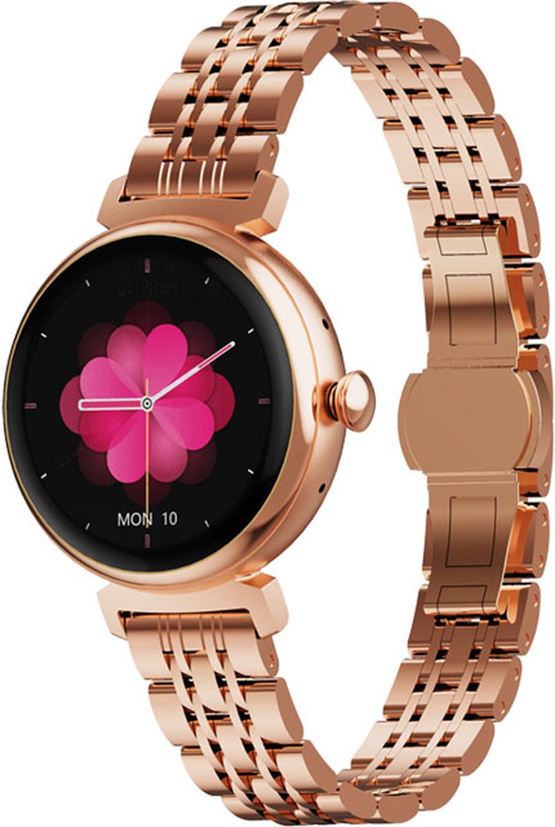 De Kiraal Glimmer Dames Smartwatch Goud in één oogopslag