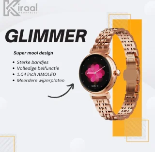 Kiraal Glimmer Dames Smartwatch Goud