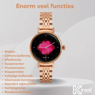 Kiraal Glimmer Dames Smartwatch Goud