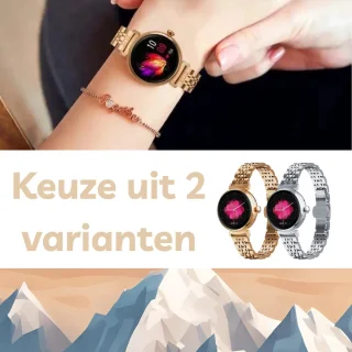Kiraal Glimmer Dames Smartwatch Zilver