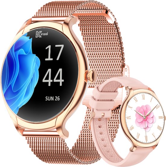Kiraal Graceful Smartwatch Dames Roze — elegantie en slimme functies in één