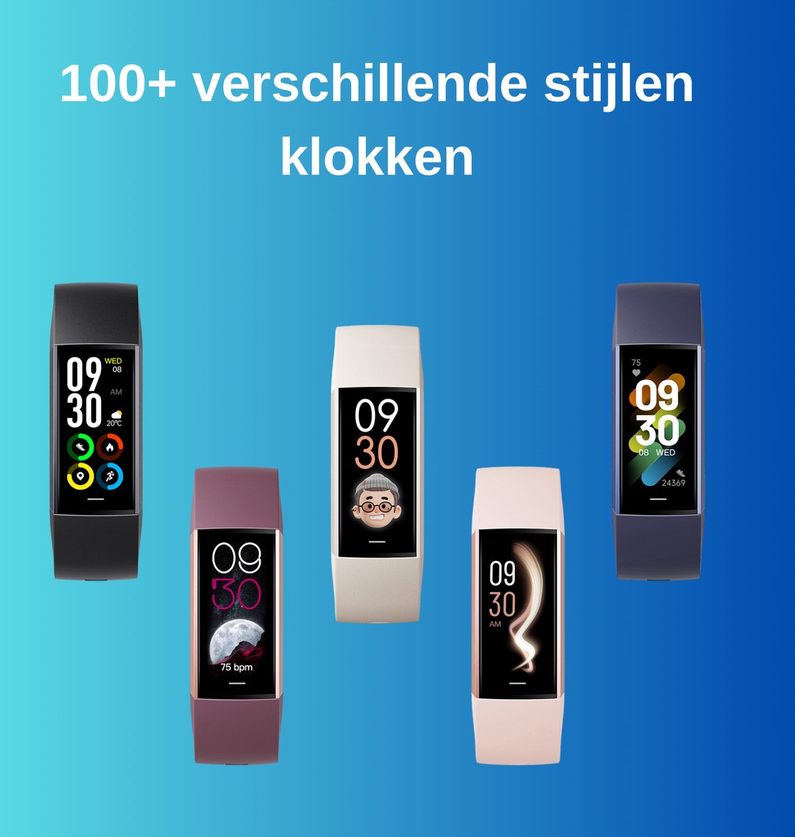 Kiraal Horizon Smartwatch Blauw Heren Dames