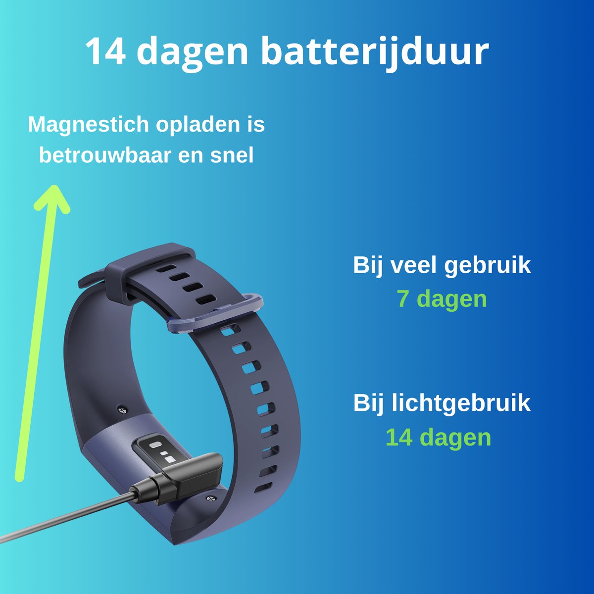 Kiraal Horizon Smartwatch Blauw Heren Dames