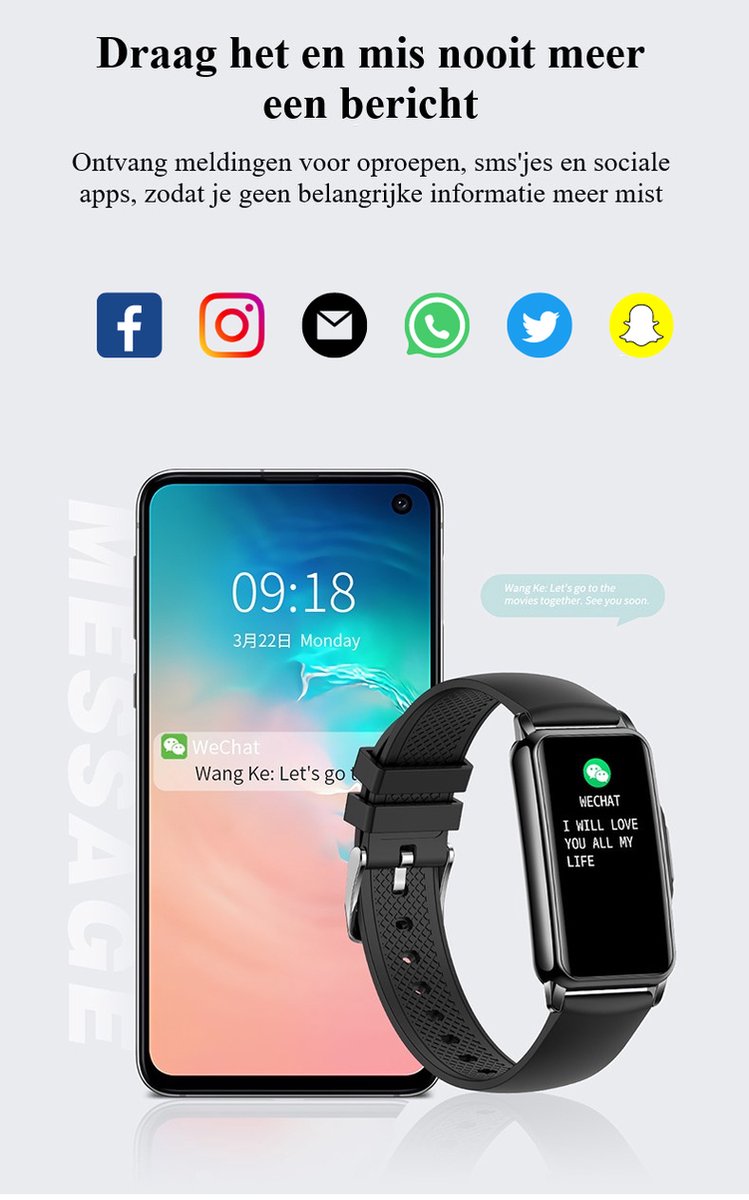 Kiraal Livery Activity Tracker Zwart Siliconen