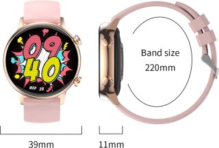 Kiraal Sparkle Smartwatch Dames Roze