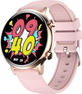 Kiraal Sparkle Smartwatch Dames Roze