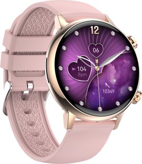 Kiraal Sparkle Smartwatch Dames Roze