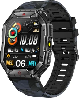 Kiraal Survive Smartwatch Heren Zwart Camouflage