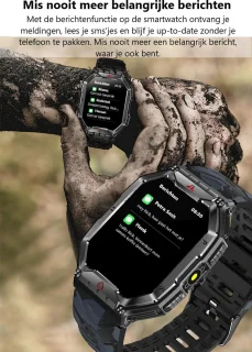 Kiraal Survive Smartwatch Heren Zwart Camouflage