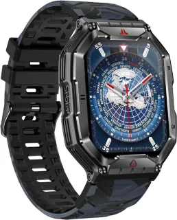 Kiraal Survive Smartwatch Heren Zwart Camouflage
