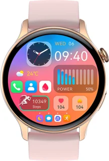 Kiraal Twist Smartwatch Roze - Unisex - Android & iOS