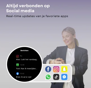 Kiraal Valencia AMOLED Smartwatch Dames Zwart
