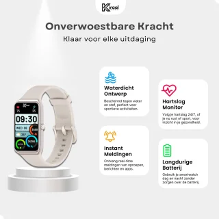 Kiraal Venture Active AMOLED Smartwatch Zilver