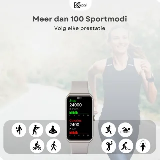 Kiraal Venture Active AMOLED Smartwatch Zilver