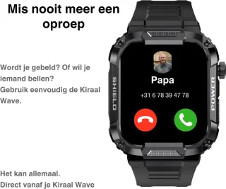 Kiraal Wave Smartwatch Leger Groen