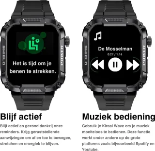 Kiraal Wave Smartwatch Leger Groen