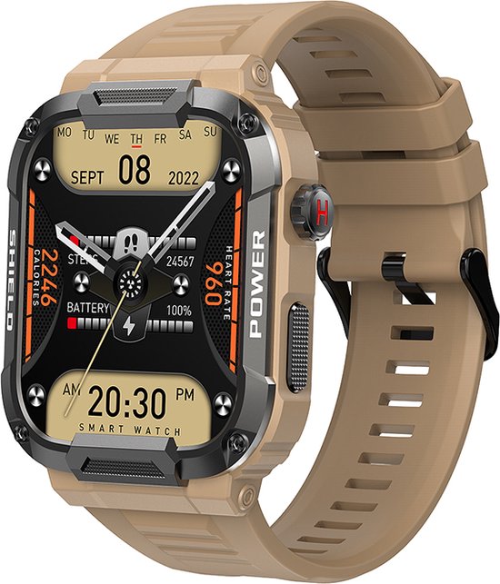 Kiraal Wave Smartwatch Zandkleurig Mannelijk