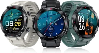 Knobbout 1.32" IPS Smartwatch Sport Grijs